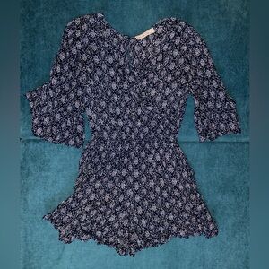 Abercrombie & Fitch Navy Floral Romper